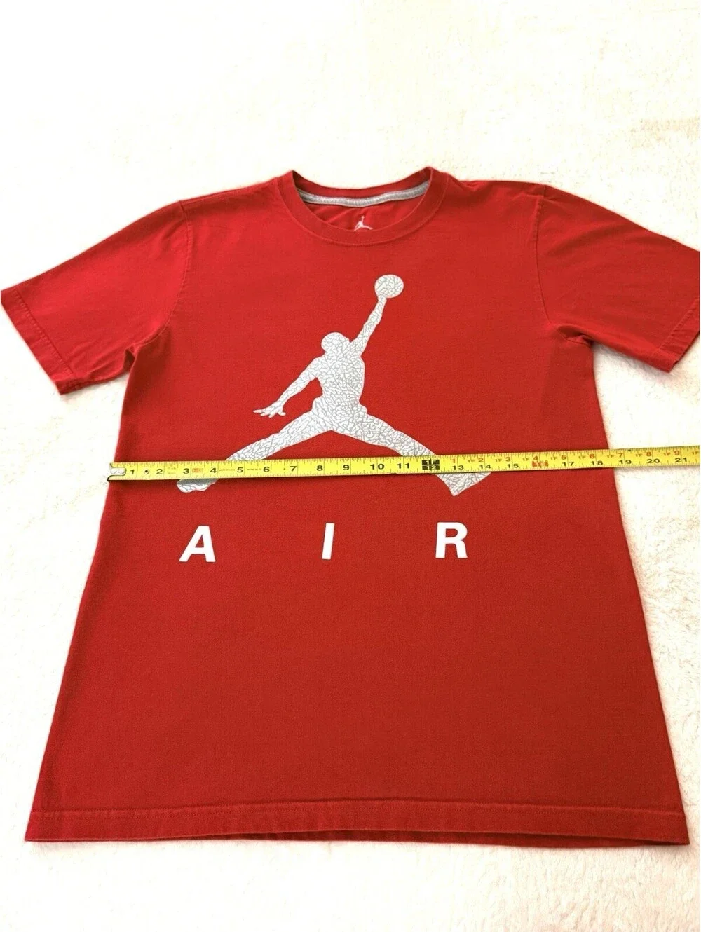 Jordan Air Jumpman Graphic T-Shirt Men’s Small Red 100% Cotton Short Sleeve
